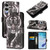 Samsung Galaxy S25 Edge 5G Colored Drawing Pattern Plain Weave Leather Phone Case - Black And White Tiger