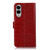 Samsung Galaxy S25 Edge 5G Crocodile Top Layer Cowhide Leather Phone Case - Red