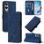 Samsung Galaxy S25 Edge 5G Crossbody 3D Embossed Flip Leather Phone Case - Blue