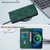 Samsung Galaxy S25 Edge 5G Crossbody 3D Embossed Flip Leather Phone Case - Dark Green