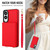 Samsung Galaxy S25 Edge 5G Crossbody Dual-buckle Wallet RFID Back Leather Phone Case - Red