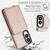 Samsung Galaxy S25 Edge 5G Crossbody Dual-buckle Wallet RFID Back Leather Phone Case - Rose Gold