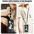Samsung Galaxy S25 Edge 5G Crossbody Flower Pattern Leather Phone Case - Black Samsung Galaxy S25 Edge 5G Crossbody Flower Pattern Leather Phone Case - Black