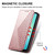 Samsung Galaxy S25 Edge 5G Cubic Grid Calf Texture Magnetic Leather Phone Case - Rose Gold
