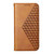 Samsung Galaxy S25 Edge 5G Cubic Grid Calf Texture Magnetic Leather Phone Case - Yellow