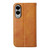 Samsung Galaxy S25 Edge 5G Cubic Grid Calf Texture Magnetic Leather Phone Case - Yellow