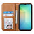 Samsung Galaxy S25 Edge 5G Cubic Grid Calf Texture Magnetic Leather Phone Case - Yellow