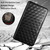 Samsung Galaxy S25 Edge 5G Cubic Grid Texture Flip Leather Phone Case - Black