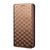Samsung Galaxy S25 Edge 5G Cubic Grid Texture Flip Leather Phone Case - Brown Samsung Galaxy S25 Edge 5G Cubic Grid Texture Flip Leather Phone Case - Brown