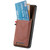 Samsung Galaxy S25 Edge 5G Denim Texture Leather Skin Phone Case with Card Slot - Brown