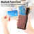 Samsung Galaxy S25 Edge 5G Denim Texture Leather Skin Phone Case with Card Slot - Brown