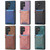 Samsung Galaxy S25 Edge 5G Denim Texture Leather Skin Phone Case with Card Slot - Brown