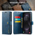 Samsung Galaxy S25 Edge 5G DG.MING Crazy Horse Texture Detachable Magnetic Leather Case - Blue Samsung Galaxy S25 Edge 5G DG.MING Crazy Horse Texture Detachable Magnetic Leather Case - Blue
