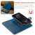 Samsung Galaxy S25 Edge 5G DG.MING Crazy Horse Texture Detachable Magnetic Leather Case - Blue Samsung Galaxy S25 Edge 5G DG.MING Crazy Horse Texture Detachable Magnetic Leather Case - Blue