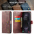 Samsung Galaxy S25 Edge 5G DG.MING Crazy Horse Texture Detachable Magnetic Leather Case - Red