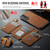 Samsung Galaxy S25 Edge 5G DG.MING MAGKING-K3 Series MagSafe RFID Card Bag Detachable Phone Case - Brown
