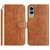 Samsung Galaxy S25 Edge 5G Dual-Folded S-shape Leather Phone Case - Brown