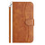 Samsung Galaxy S25 Edge 5G Dual-Folded S-shape Leather Phone Case - Brown