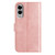 Samsung Galaxy S25 Edge 5G Dual-Folded S-shape Leather Phone Case - Rose Gold