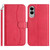 Samsung Galaxy S25 Edge 5G Dual-Folded S-shape Leather Phone Case - Rose Red