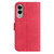 Samsung Galaxy S25 Edge 5G Dual-Folded S-shape Leather Phone Case - Rose Red