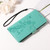 Samsung Galaxy S25 Edge 5G Embossed Butterfly Flowers Leather Phone Case - Green