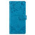 Samsung Galaxy S25 Edge 5G Embossed Floral Pattern Leather Phone Case - Blue