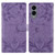 Samsung Galaxy S25 Edge 5G Embossed Floral Pattern Leather Phone Case - Purple