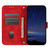 Samsung Galaxy S25 Edge 5G Embossed Line Leather Phone Case with Lanyard - Red