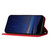 Samsung Galaxy S25 Edge 5G Embossed Line Leather Phone Case with Lanyard - Red