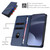 Samsung Galaxy S25 Edge 5G Embossed Multi-functional Wallet Retro Leather Phone Case - Dark Blue