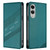 Samsung Galaxy S25 Edge 5G Embossed Multi-functional Wallet Retro Leather Phone Case - Dark Green