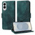 Samsung Galaxy S25 Edge 5G Embossed Rhombus Starry Leather Phone Case - Green