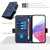 Samsung Galaxy S25 Edge 5G Embossed Rose RFID Anti-theft Leather Phone Case - Dark Blue