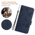 Samsung Galaxy S25 Edge 5G Embossed Rose RFID Anti-theft Leather Phone Case - Dark Blue