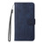 Samsung Galaxy S25 Edge 5G ENKAY Card Wallet Calf Texture Leather Phone Case with Screen Film - Blue