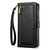 Samsung Galaxy S25 Edge 5G ESEBLE E11 Colorful Litchi Pattern Zipper Wallet Leather Phone Case - Black