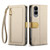 Samsung Galaxy S25 Edge 5G ESEBLE E11 Colorful Litchi Pattern Zipper Wallet Leather Phone Case - Khaki