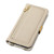 Samsung Galaxy S25 Edge 5G ESEBLE E11 Colorful Litchi Pattern Zipper Wallet Leather Phone Case - Khaki