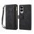 Samsung Galaxy S25 Edge 5G ESEBLE Retro Frosted RFID Flip Leather Phone Case - Black Samsung Galaxy S25 Edge 5G ESEBLE Retro Frosted RFID Flip Leather Phone Case - Black