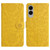 Samsung Galaxy S25 Edge 5G Floral Embossed Pattern Leather Phone Case - Yellow