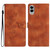Samsung Galaxy S25 Edge 5G Flower Butterfly Embossing Pattern Leather Phone Case - Brown Samsung Galaxy S25 Edge 5G Flower Butterfly Embossing Pattern Leather Phone Case - Brown