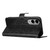 Samsung Galaxy S25 Edge 5G Flower Embossed Leather Phone Case - Black