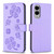 Samsung Galaxy S25 Edge 5G Four-leaf Embossed Leather Phone Case - Purple