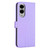Samsung Galaxy S25 Edge 5G Four-leaf Embossed Leather Phone Case - Purple