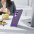 Samsung Galaxy S25 Edge 5G Frosted Holder PC Hybrid TPU MagSafe Phone Case - Purple