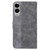 Samsung Galaxy S25 Edge 5G Geometric Embossed Leather Phone Case - Grey