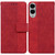 Samsung Galaxy S25 Edge 5G Geometric Embossed Leather Phone Case - Red