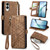Samsung Galaxy S25 Edge 5G Geometric Zipper Wallet Side Buckle Leather Phone Case - Brown Samsung Galaxy S25 Edge 5G Geometric Zipper Wallet Side Buckle Leather Phone Case - Brown