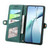 Samsung Galaxy S25 Edge 5G Geometric Zipper Wallet Side Buckle Leather Phone Case - Green Samsung Galaxy S25 Edge 5G Geometric Zipper Wallet Side Buckle Leather Phone Case - Green